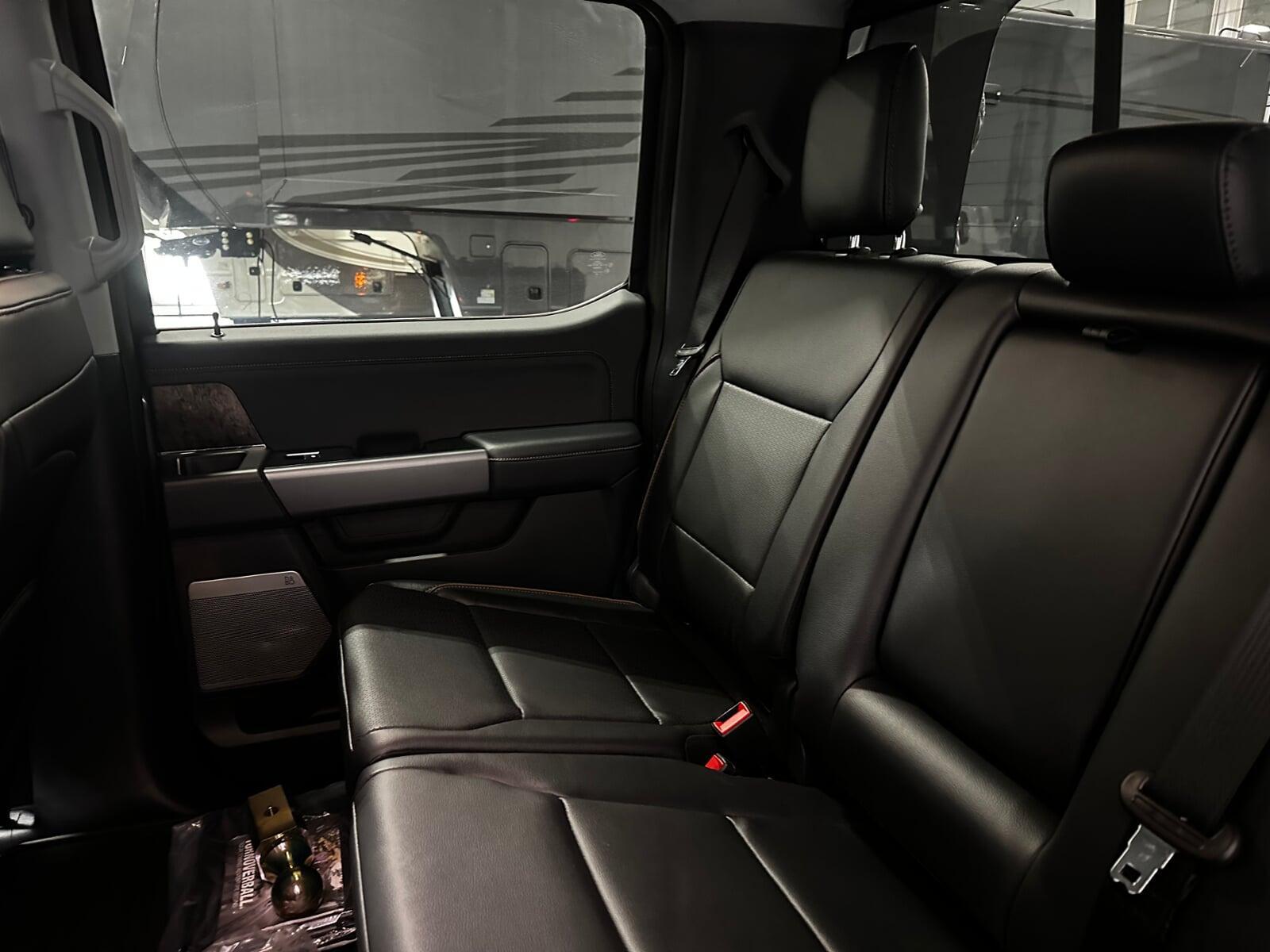 A Luxe Trucks Utility Bodywerks Ford F-550 with custom aluminum hauler bed.